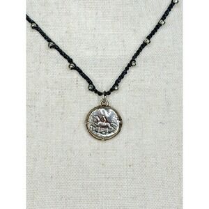 Little Lovely GALLOPING HORSE PENDANT 16"‎ Crochet Cord NECKLACE w/Beads